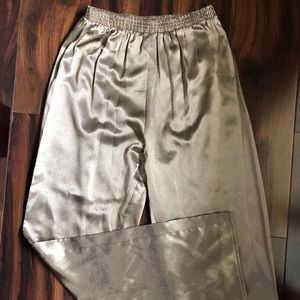 Vintage Retro gold Shiny Pleated Party Disco Pants